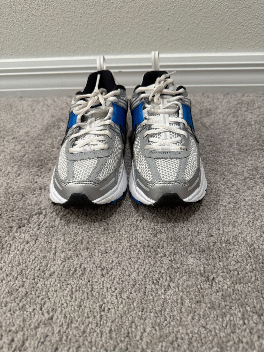 Nike Kids Silver, Blue & White Running Sneakers